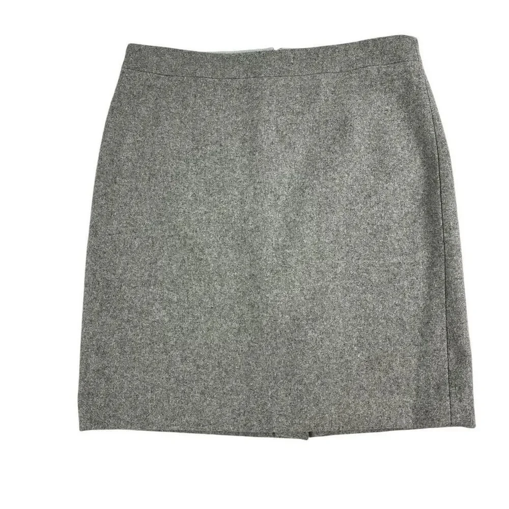 J. Crew Gray Wool Thick Lined Skirt size 6